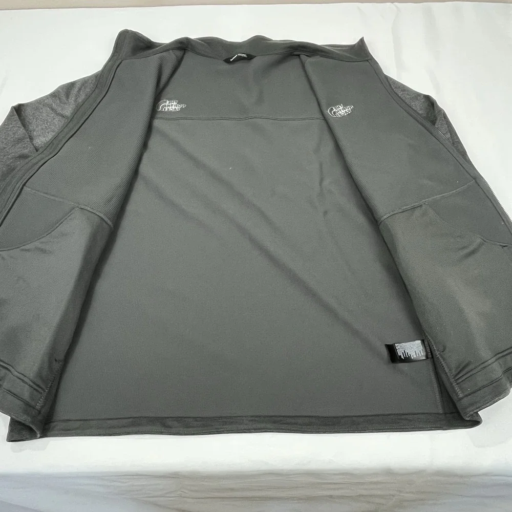 The North‎ Face Men's Gray Windwall Full Zip Fleece Jacket Size XXL EUC